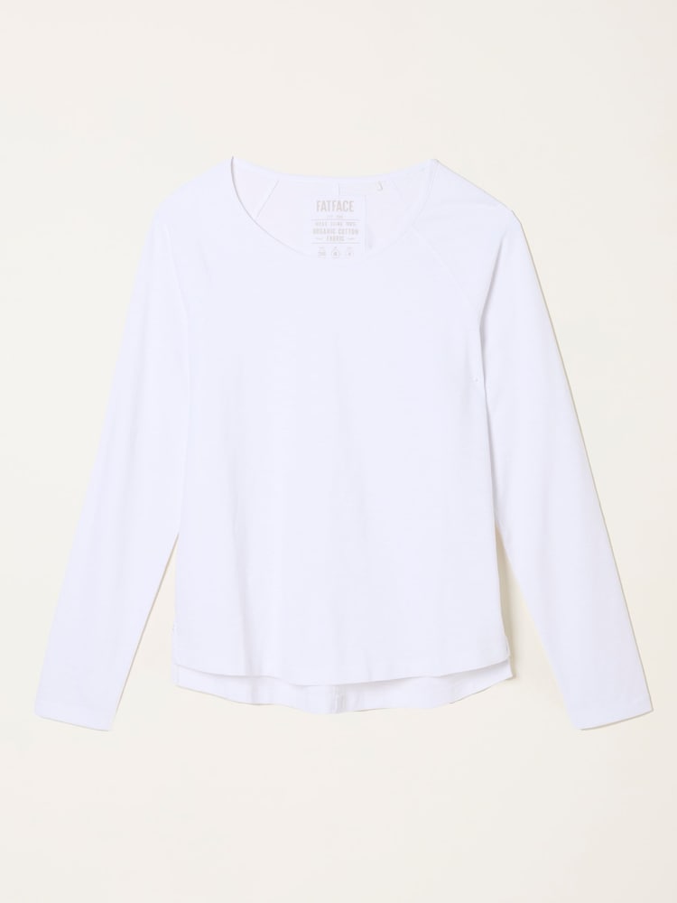FatFace Ava White Long Sleeve T Shirt - Image 1 of 1