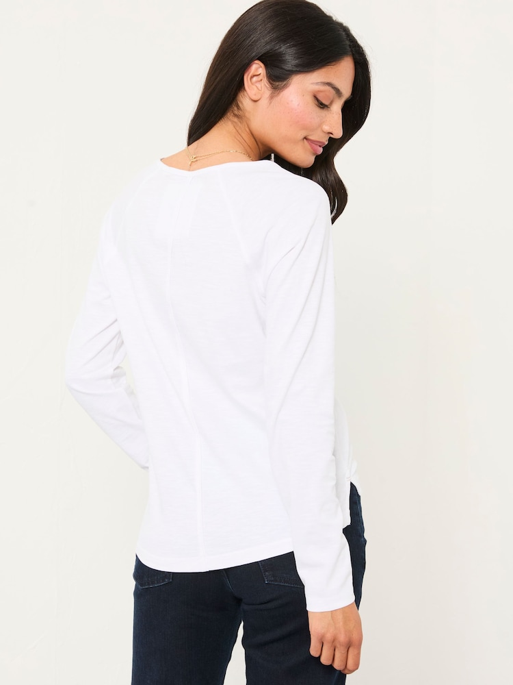 FatFace Ava White Long Sleeve T Shirt - Image 2 of 5
