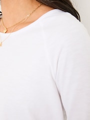 FatFace Ava White Long Sleeve T Shirt - Image 3 of 5