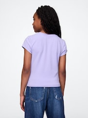 Paars - Gap T-shirt met korte mouwen en ronde hals (4-13jr) - Image 2 of 4