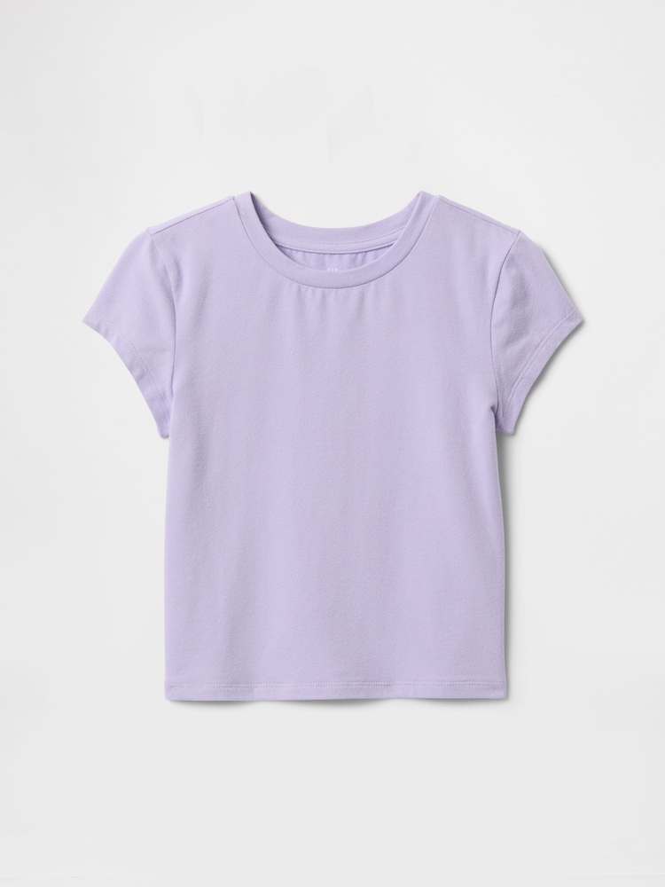Paars - Gap T-shirt met korte mouwen en ronde hals (4-13jr) - Image 3 of 4