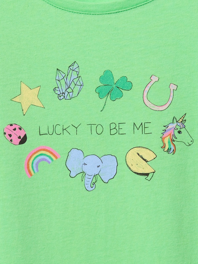 Gap Green Cotton Short Sleeve Crew Neck Graphic T-Shirt (4-13yrs) - Image 3 of 3