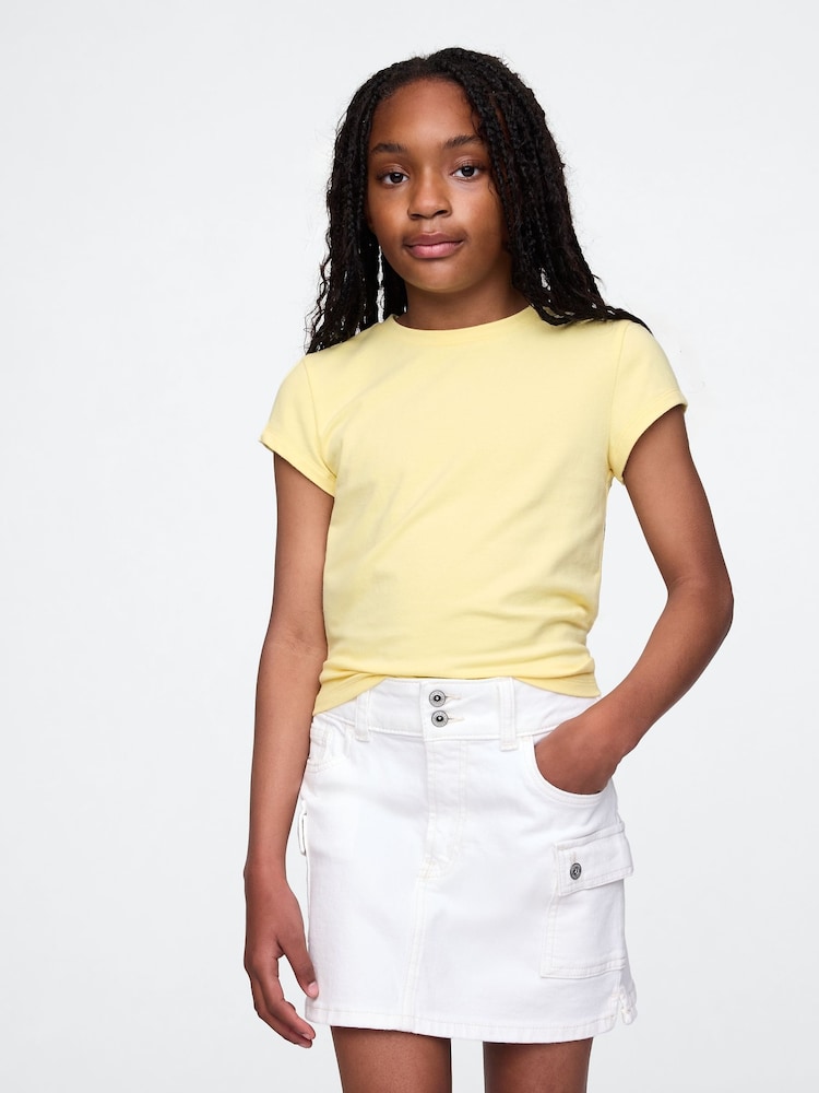 Gap Butter Yellow Short Sleeve Crew Neck T-Shirt (4-13yrs) - Image 1 of 4