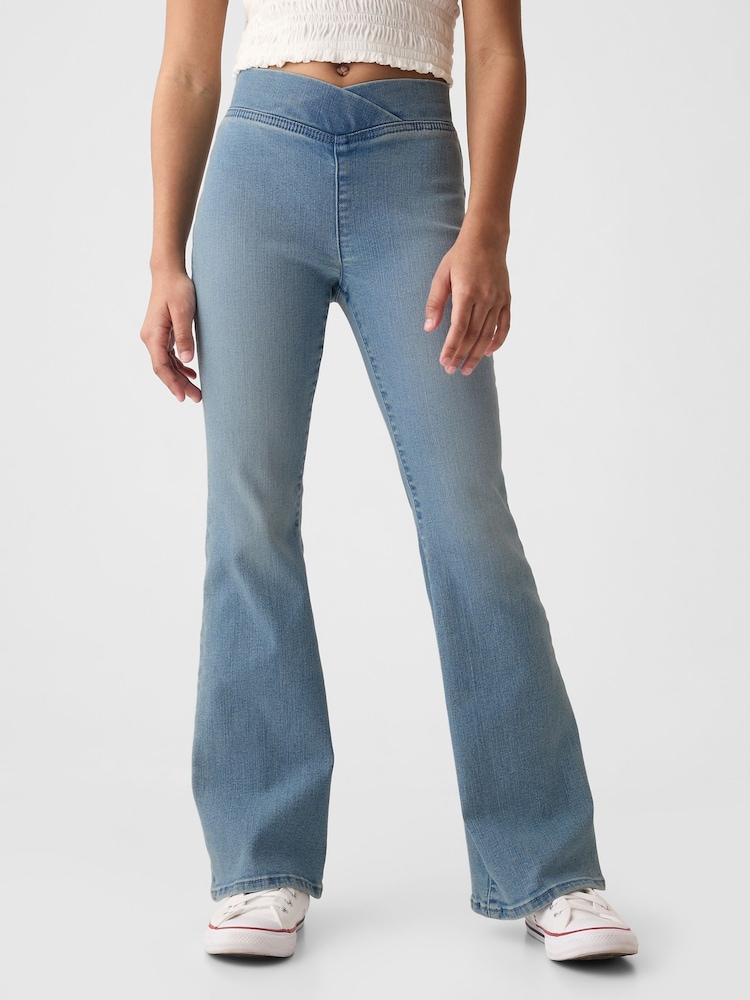 Gap Blue High Waisted Flare Jeggings (5-13yrs) - Image 1 of 5 Gap Blue High Waisted Flare Jeggings (5-13yrs) - Image 1 of 5