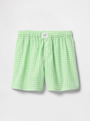 Gap Green Gingham Print Pyjama Boxer Shorts (4-13yrs) - Image 1 of 3