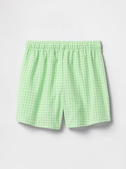 Gap Green Gingham Print Pyjama Boxer Shorts (4-13yrs) - Image 2 of 3