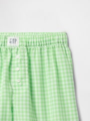 Gap Green Gingham Print Pyjama Boxer Shorts (4-13yrs) - Image 3 of 3