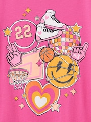 Gap Pink Graphic Short Sleeve Crew Neck T-Shirt (4-13yrs) - Image 3 of 3