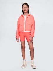 Gap Coral Pink Rib Biker Shorts (4-13yrs) - Image 3 of 5