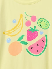 Gap Yellow Fruit Cotton Short Sleeve Crew Neck Graphic T-Shirt (4-13yrs) - Image 3 of 3
