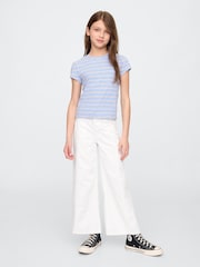 Gap Джинсы с высокой талией Stride Wide-Leg Ankle (5-13yrs) - Изображение 3 из 5
