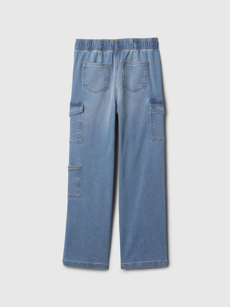Gap Blue High Rise Wide Leg Cargo Pull On Jeans (4-13yrs) - Image 2 of 4