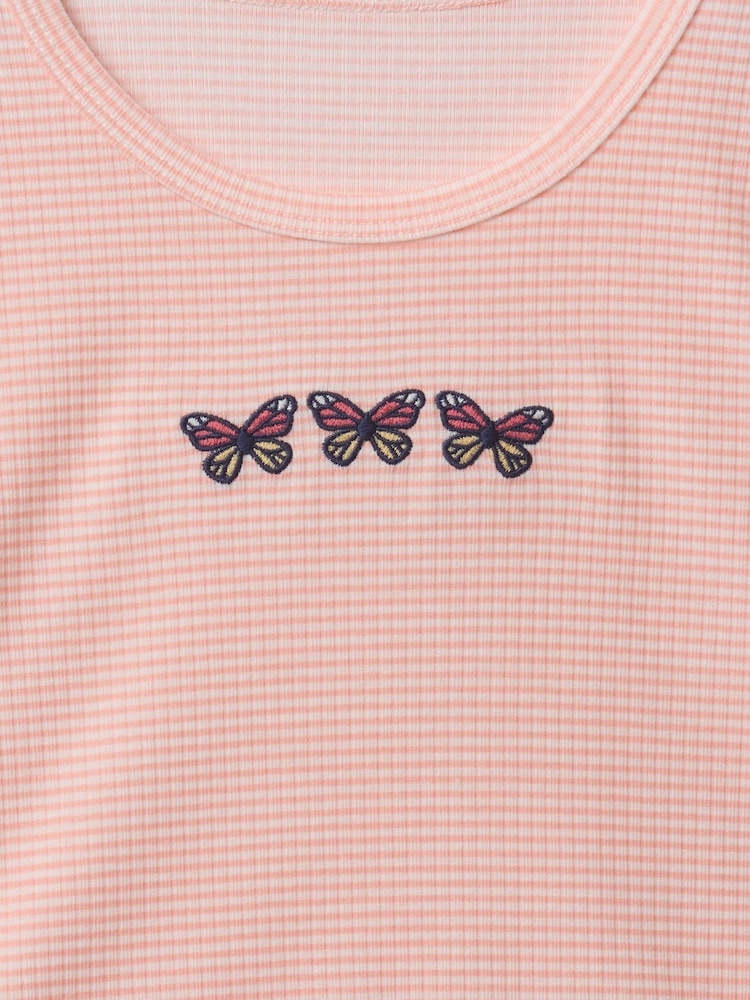 Gap Pink Buterfly Pointelle Short Pyjamas (6-13yrs) - Image 3 of 3