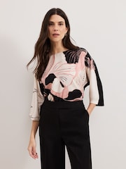 Phase Eight Black Antonia Print Top - Image 1 of 6