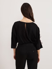 Phase Eight Black Antonia Print Top - Image 2 of 6