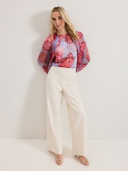 Phase Eight Blue Amara Silk Blouse - Image 3 of 7