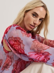 Phase Eight Blue Amara Silk Blouse - Image 4 of 7