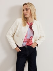 Phase Eight Blue Amara Silk Blouse - Image 6 of 7