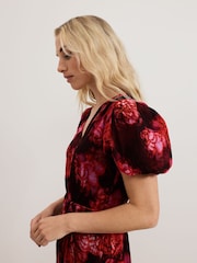 Phase Eight Black Amaris Floral Dress - Image 5 of 8