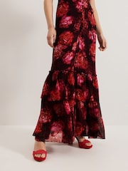 Phase Eight Black Amaris Floral Dress - Image 6 of 8