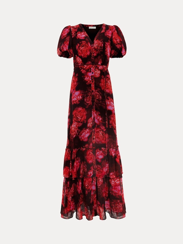 Phase Eight Black Amaris Floral Dress - Image 8 of 8