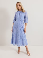 Phase Eight Blue Liona Floral Dress - Image 1 of 7