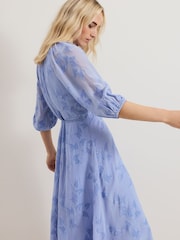 Phase Eight Blue Liona Floral Dress - Image 5 of 7