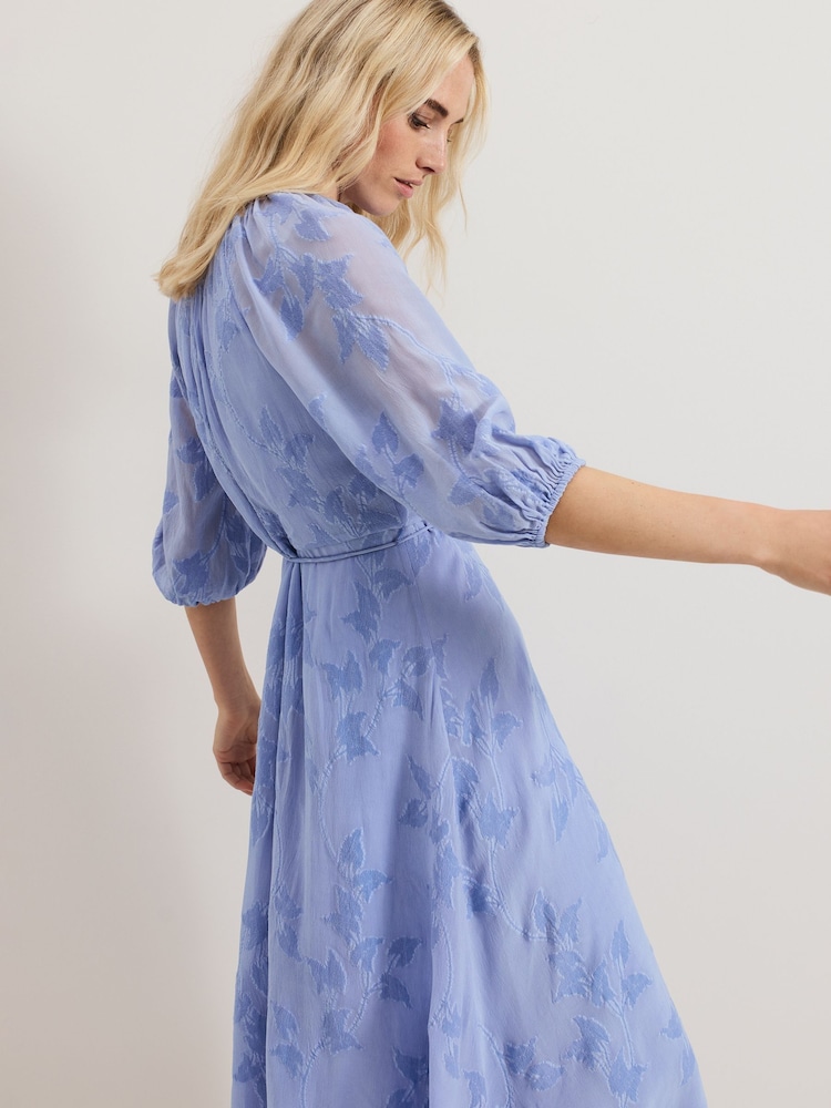 Phase Eight Blue Liona Floral Dress - Image 5 of 7
