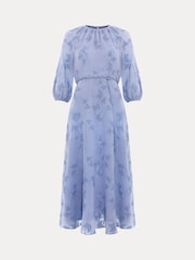 Phase Eight Blue Liona Floral Dress - Image 7 of 7