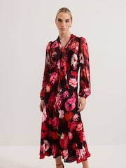 Phase Eight Black Eleni Floral Dress - Image 3 of 8