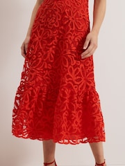Phase Eight Red Lula Lace Dress - Image 6 of 7