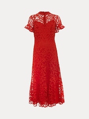Phase Eight Red Lula Lace Dress - Image 7 of 7