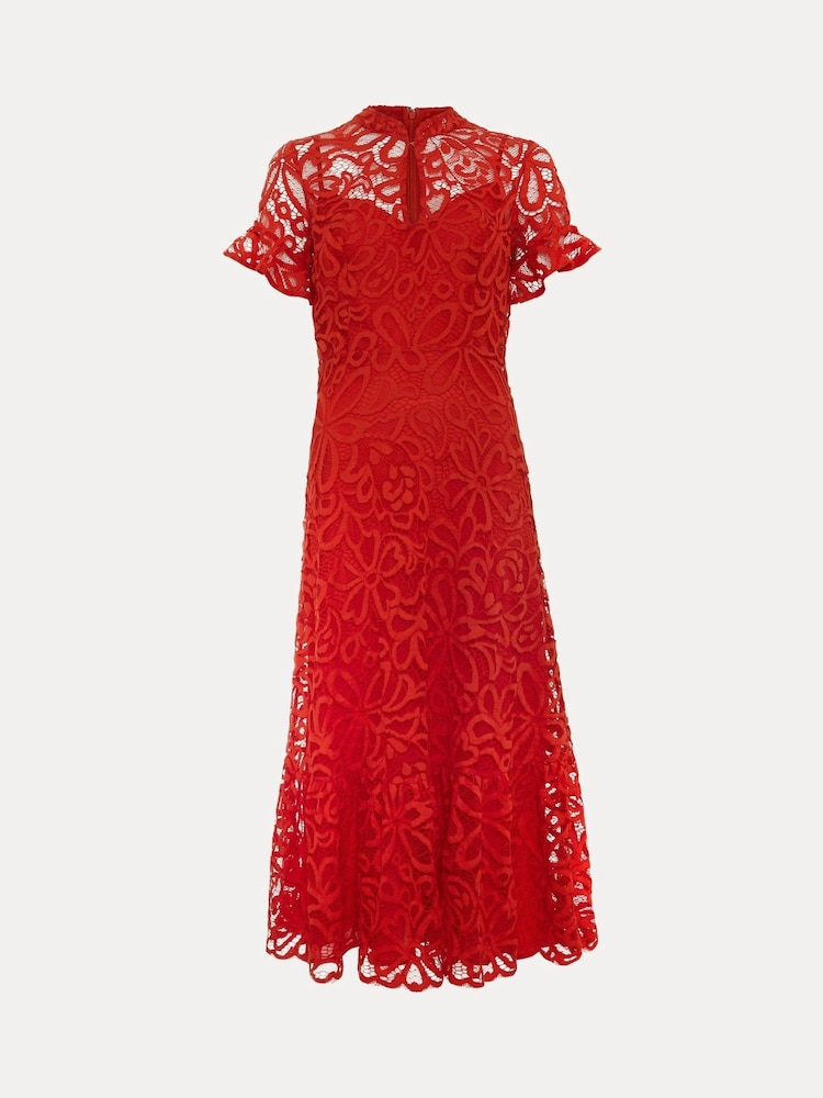 Phase Eight Red Lula Lace Dress - Image 7 of 7