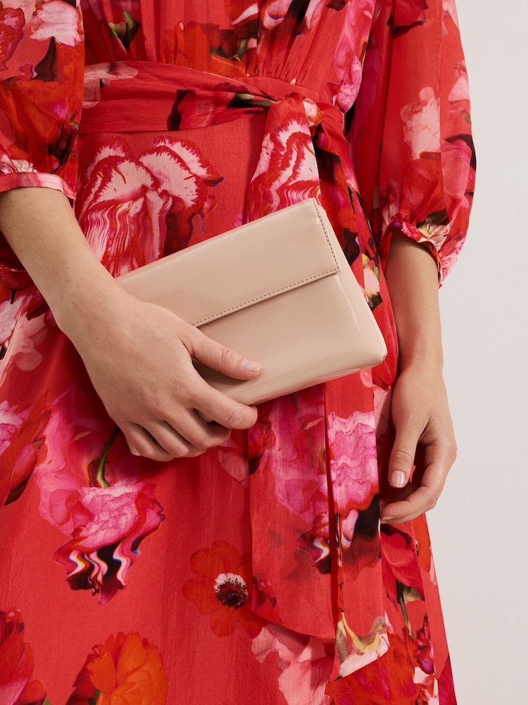 Phase Eight Pink Patent Clutch Bag - Image 7 of 7
