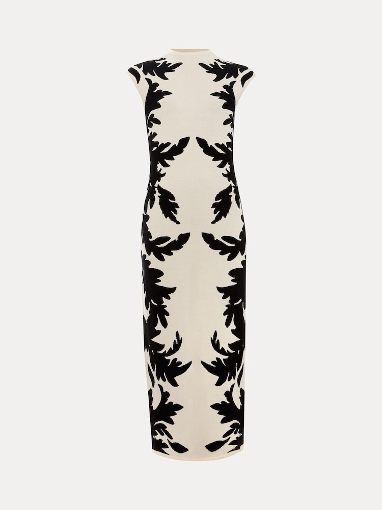 Phase Eight Black Beth Jacqaurd Dress - Image 7 of 7
