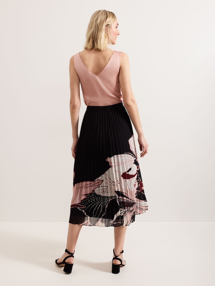 Phase Eight Black Elmina Floral Skirt - Image 2 of 6