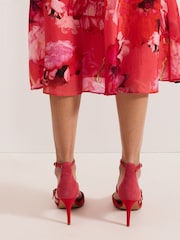 Phase Eight Red T Bar Sandals - Image 7 of 7