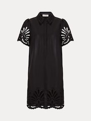 Phase Eight Black Cutwork PU Dress - Image 6 of 6