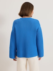 Phase Eight Blue Gabby Textured Knit Jumper - Image 2 of 7