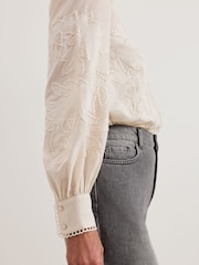 Phase Eight Cream Aneira Sequin Blouse - Image 5 of 7