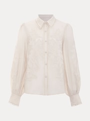Phase Eight Cream Aneira Sequin Blouse - Image 7 of 7