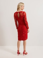 Phase Eight Red Navida Midi Dress - Image 2 of 7