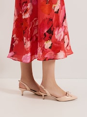 Phase Eight Pink Bow Kitten Heels - Image 2 of 7