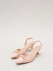 Phase Eight Pink Bow Kitten Heels - Image 5 of 7