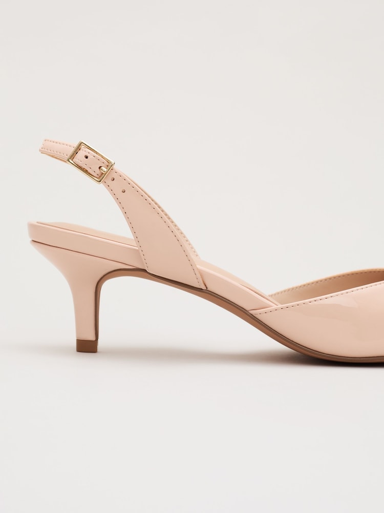 Phase Eight Pink Bow Kitten Heels - Image 7 of 7