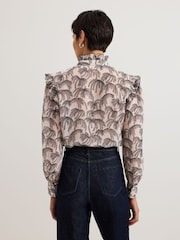 Phase Eight Black Serena Frill Blouse - Image 3 of 7