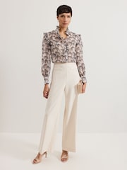 Phase Eight Black Serena Frill Blouse - Image 5 of 7