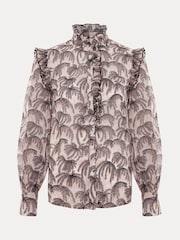 Phase Eight Black Serena Frill Blouse - Image 7 of 7