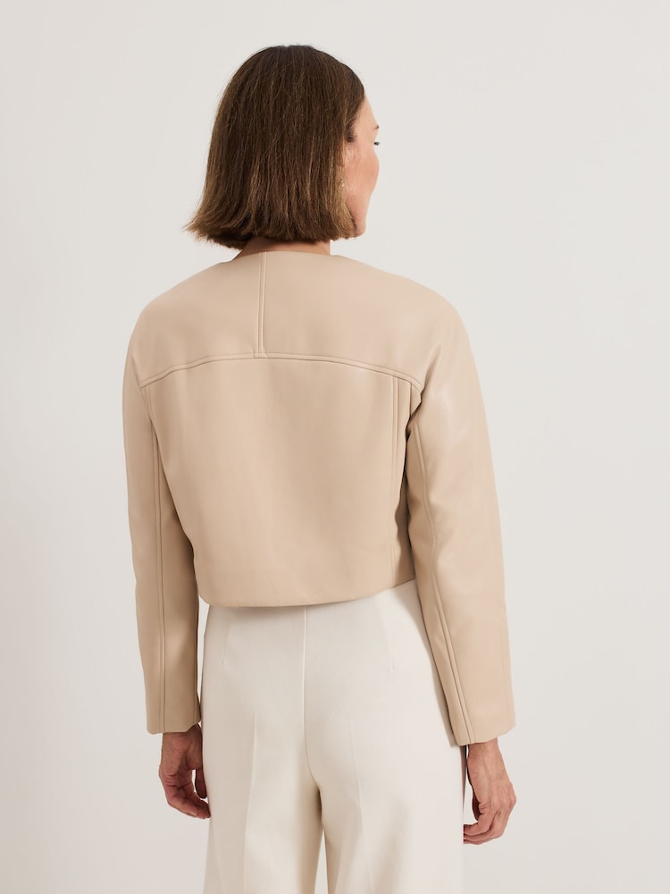 Phase Eight Natural Sylvia PU Jacket - Image 2 of 6