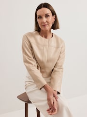 Phase Eight Natural Sylvia PU Jacket - Image 4 of 6